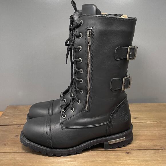 Milwaukee Leather Men\'s Tactical Lace Up Boots Size 10.5 Black Motorcycle 9069 main image 8